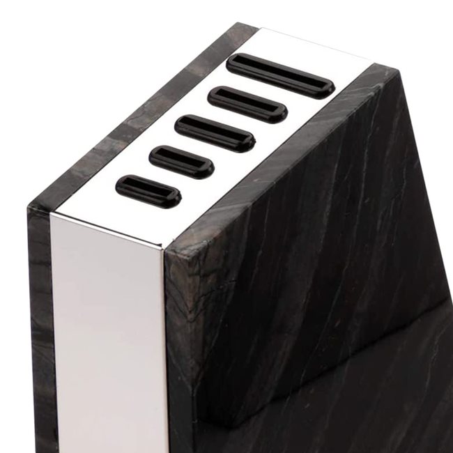 Поставка за нож, 5 места, мрамор, "Rockingham Forge", черна - Grunwerg