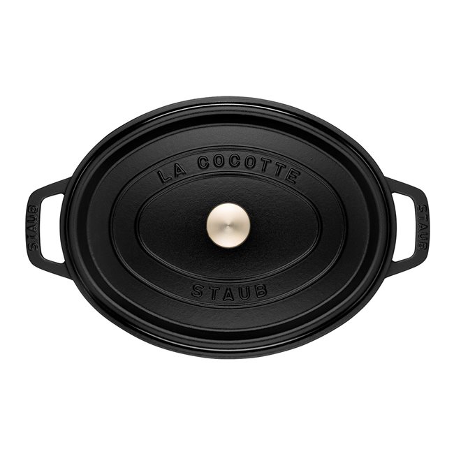 "Cocotte" овална тенджера за готвене, изработена от чугун, 27 см/3,2 л, <<Black>> - Staub 