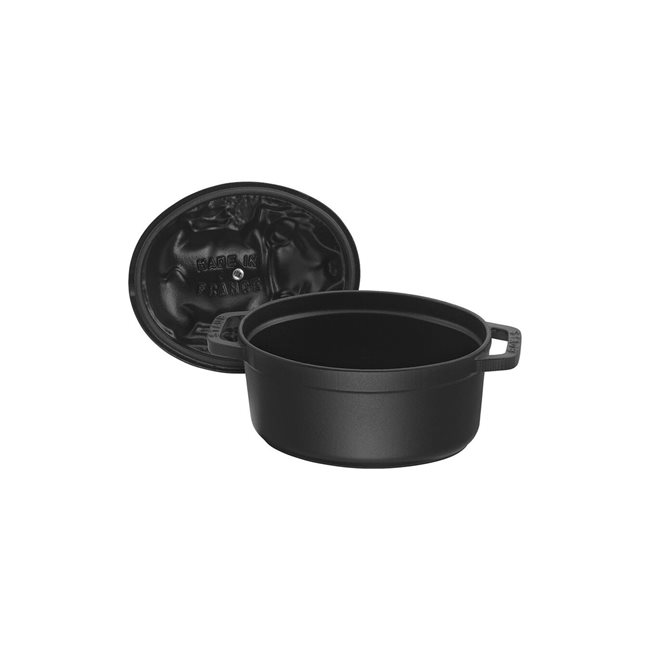 Тенджера за готвене "Cocotte cochon", изработена от чугун 17 см/1 л, Black - Staub