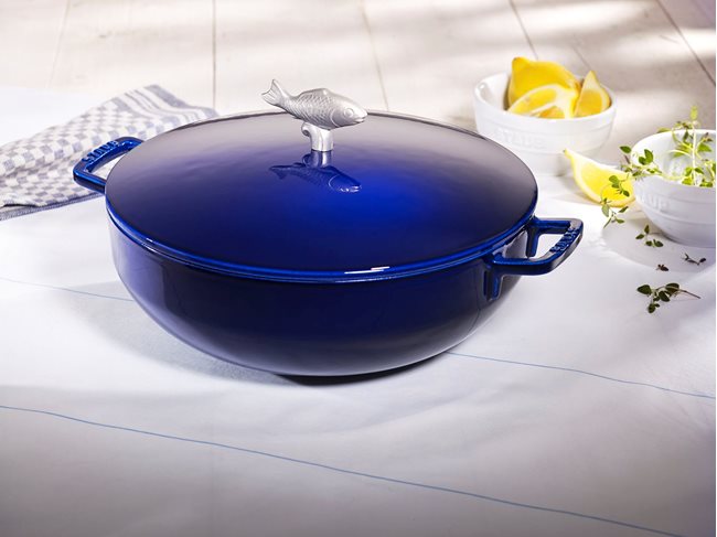 Тенджера за готвене от гамата Bouillabaisse 28 см, цвят "Dark Blue" - Staub