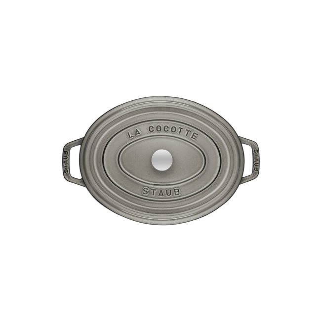 Чугунена овална тенджера Cocotte 15 см /0,6 л, "Графитно сиво" - Staub