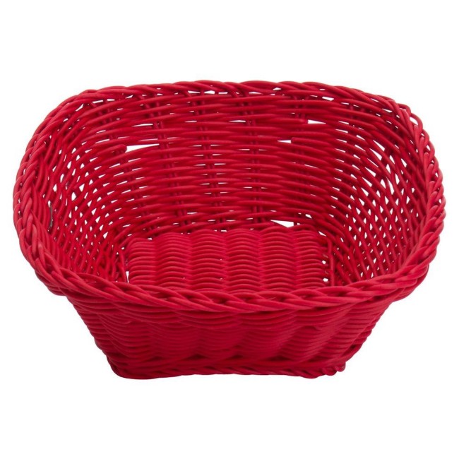 Квадратна кошница, 19 × 19 см, червена - Saleen