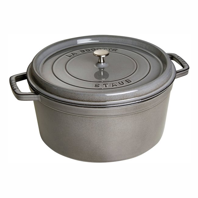 Кокотен съд за готвене от чугун 34 см/12,6 л, Graphite Grey - Staub