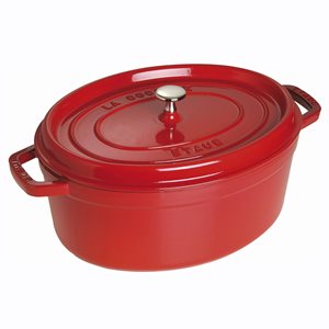 Овална тенджера за готвене Cocotte, изработена от чугун 37 см/8 л, Cherry - Staub