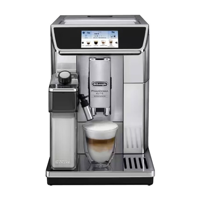 Автоматична еспресо машина, 1450W, "PrimaDonna Elite", сребриста - DeLonghi