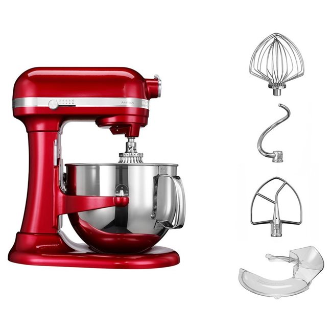 Планетарен миксер KitchenAid Artisan, Капацитет 6.9L, 500W, Червен