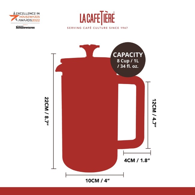 Кафеварка от неръждаема стомана, 1L, Pisa - La Cafetiere