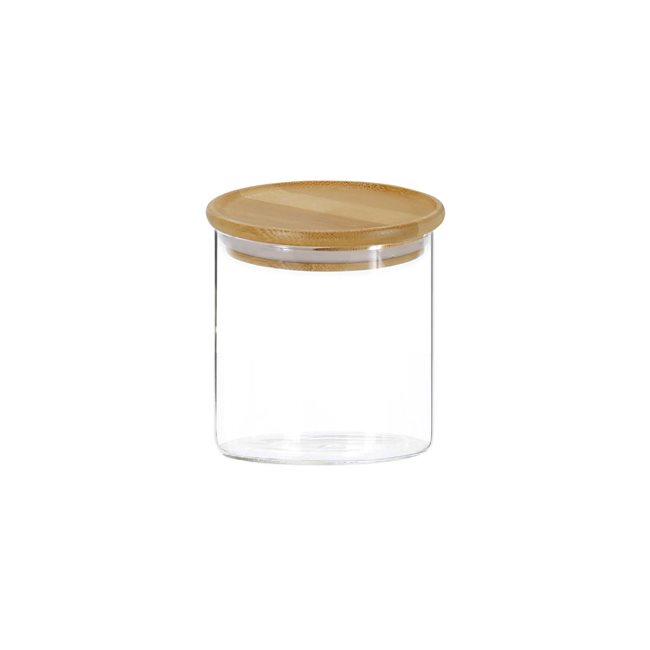 Буркан за съхранение, стъклен, 500 мл, с бамбуков капак - Kesper