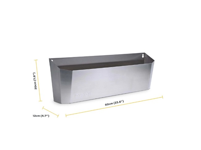 Кутия за съхранение на работен плот, неръждаема стомана, 60 x 20 x 12 cm - Ooni