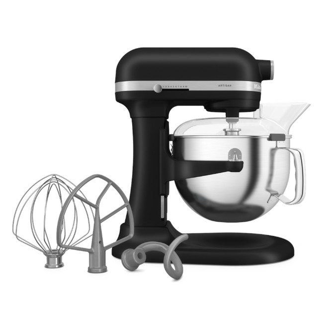 Стоящ миксер с повдигаща купа, 5,6 л, Artisan, модел 60, Matte Black - KitchenAid