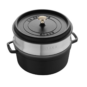 Ястие от кокот с аксесоар 26 см/5,2 л, Black - Staub