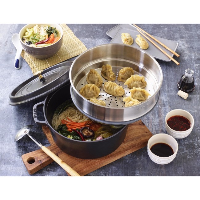 Ястие от кокот с аксесоар 26 см/5,2 л, Black - Staub