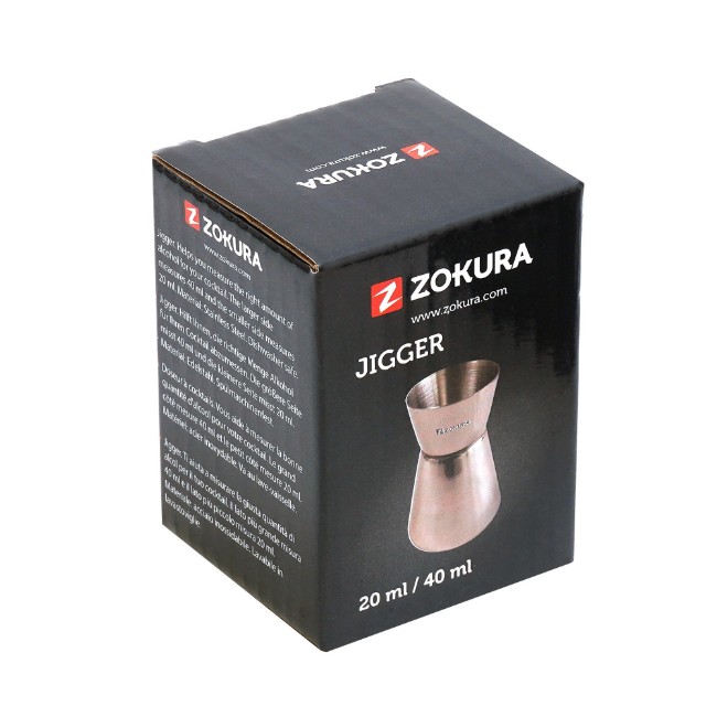 Двойно градуирана коктейлна чаша (jigger), неръждаема стомана, 20 / 40ml - Zokura