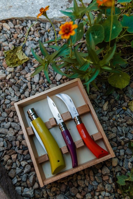 Комплект градински ножове от 3 части, неръждаема стомана - Opinel