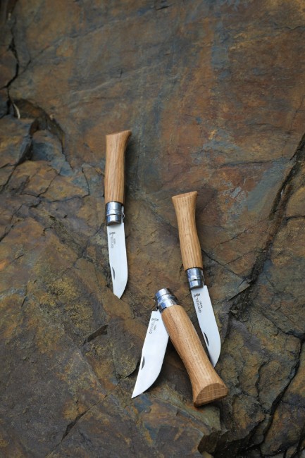 N°08 джобно ножче, неръждаема стомана, 8,5 см, "Tradition Luxe", дъб - Opinel