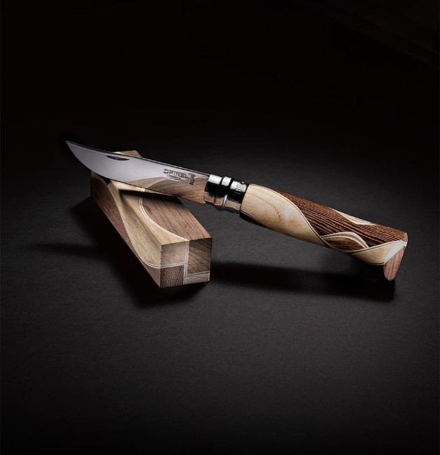 N°08 джобно ножче, неръждаема стомана, 8,5 см, "Tradition Luxury", Chaperon - Opinel