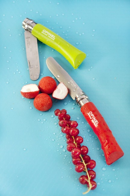 Джобен нож, неръждаема стомана, 8 см, "My first", Red - Opinel