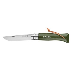N°08 джобно ножче, неръждаема стомана, 8,5 см, "Colorama", Kaki - Opinel