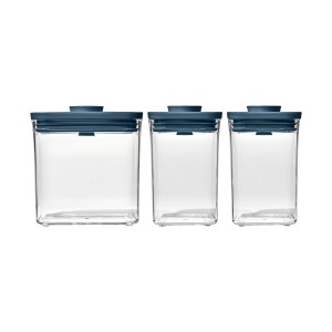 POP контейнери за съхранение на храна от 3 части, пластмасови, Storm Blue - OXO