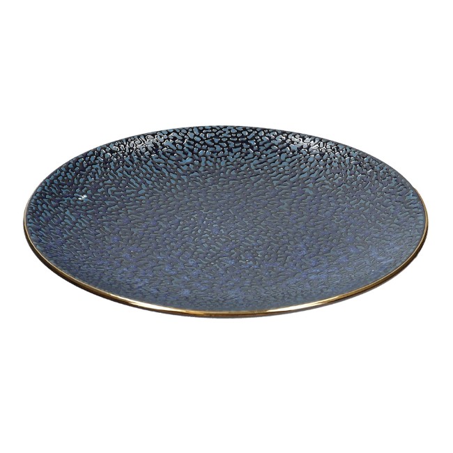 Плоска порцеланова чиния, 27 см, "Satori", индиго синьо - Mikasa