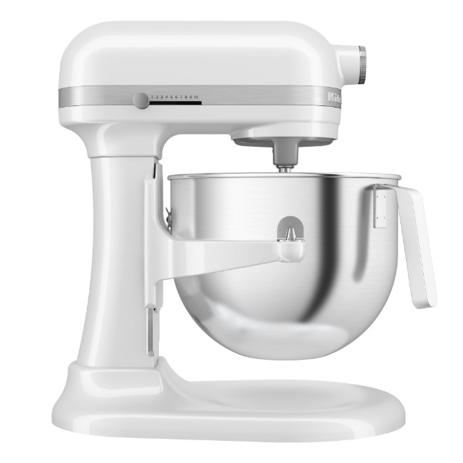 Миксер с повдигаща се купа, 6,6 л, модел HEAVY DUTY, White - KitchenAid