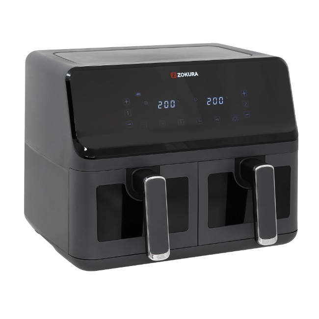 Двоен фритюрник с горещ въздух, 8 L, 1350+1350 W - Zokura