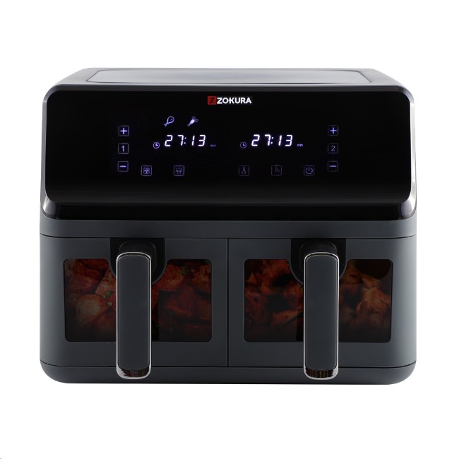 Двоен фритюрник с горещ въздух, 8 L, 1350+1350 W - Zokura