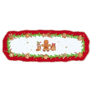 Плато за сервиране, порцелан, 37 × 14 см, "Fancy Gingerbread" - Nuova R2S