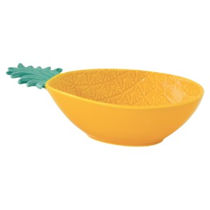 Купа, порцелан, с форма на ананас, 30 х 19 см, жълто-зелена - Nuova R2S