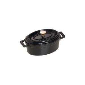 Овален Mini-Cocotte съд за готвене, изработен от чугун 11 см/0,25 л, <<Black>> - Staub