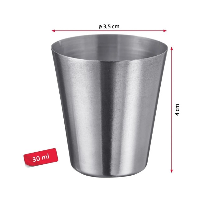 Комплект от 4 мини чаши, неръждаема стомана, 30мл, "Mendo" - Westmark