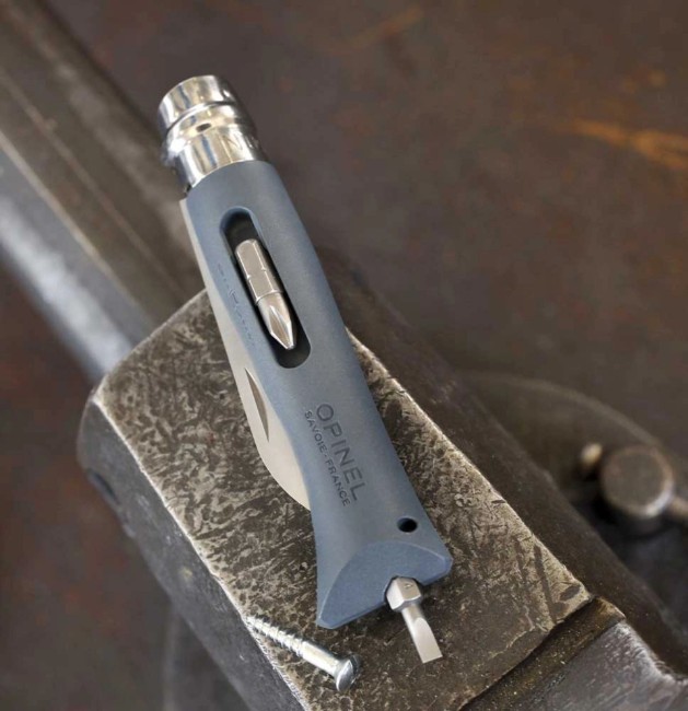 Джобен нож N°09, неръждаема стомана, 8 см, "DIY", Gray - Opinel