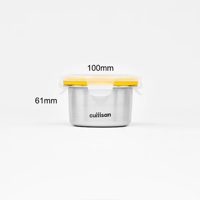 Кръгли контейнери за съхранение на храна, неръждаема стомана, 200 ml, "Infant" - Cuitisan