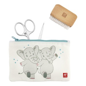 Детски комплект за маникюр, 3 части, кожен портфейл, модел на слон - Zwilling  PREMIUM