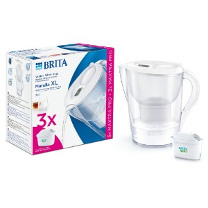 BRITA Marella XL 3.5 L стартов пакет + 3 филтъра Maxtra PRO (бял)
