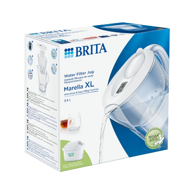 BRITA Marella XL 3,5 L Maxtra PRO (бяла) филтърна чаша