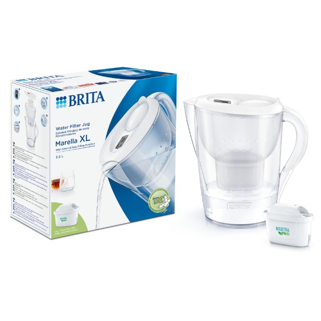 BRITA Marella XL 3,5 L Maxtra PRO (бяла) филтърна чаша