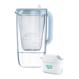 Филтърна кана BRITA, стъклена, 2.5 L, Maxtra PRO (светло синя)