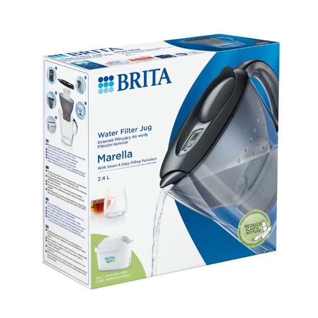 BRITA Marella 2.4 L Maxtra PRO (сива) филтърна чаша