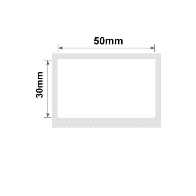 Етикетна стикерна ролка, 50x30 мм, 230 бр./ролка, бяла - NIIMBOT