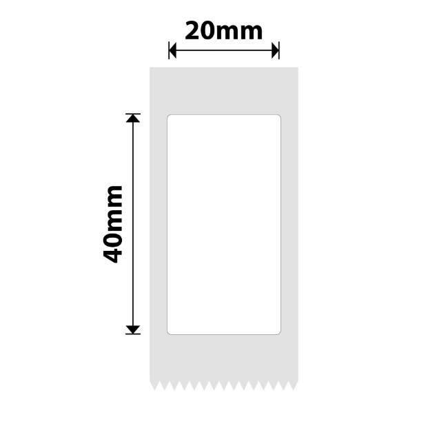 Ролка етикетни стикери, 20х40 мм, 160 бр./ролка, бяла - NIIMBOT