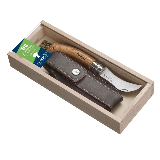 Нож за гъби N°08, с обвивка, неръждаема стомана, 8 см, Oak - Opinel