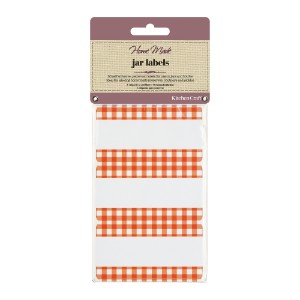 Комплект от 30 етикета за бурканчета, шарка с квадратчета - от Kitchen Craft