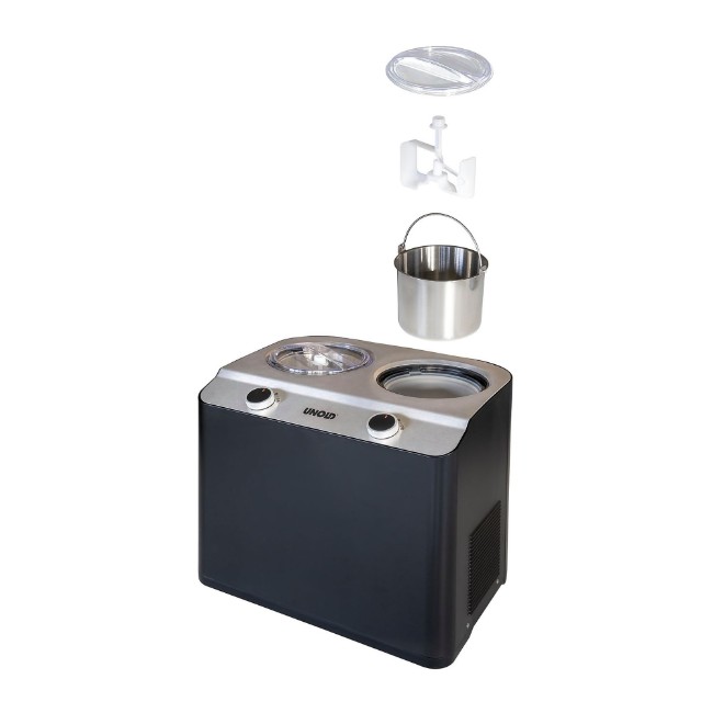 Уред за сладолед Doppio, 2.4L, 250W, черен - Unold