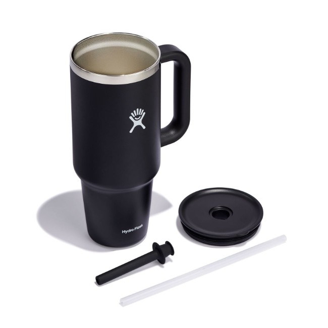 Термоизолирана чаша, неръждаема стомана, 1,18 л, „All Around Travel“, черна - Hydro Flask