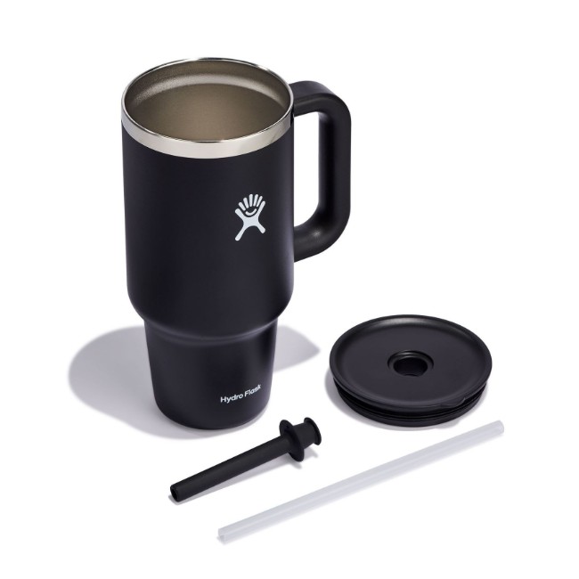 Термоизолирана чаша, неръждаема стомана, 950 ml, „All Around Travel“, черна - Hydro Flask