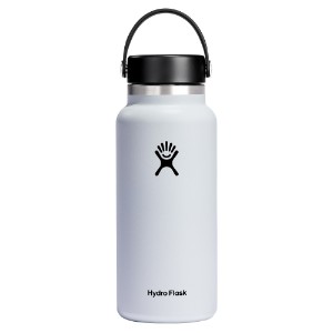 Термоизолираща бутилка, неръждаема стомана, 950 мл, "Wide Mouth", White - Hydro Flask