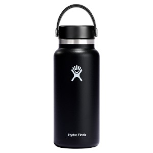 Термоизолираща бутилка, неръждаема стомана, 950 мл, "Wide Mouth", черна - Hydro Flask