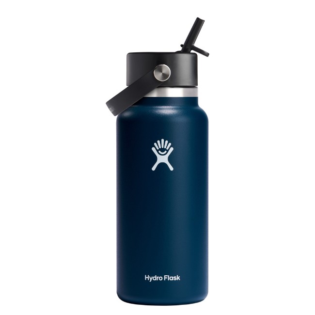 Термоизолираща бутилка, неръждаема стомана, 950 мл,  "Wide Straw", Indigo - Hydro Flask