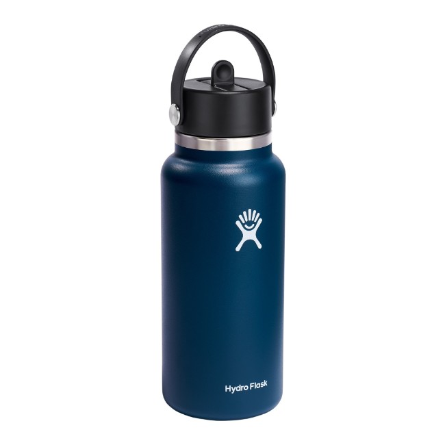 Термоизолираща бутилка, неръждаема стомана, 950 мл,  "Wide Straw", Indigo - Hydro Flask